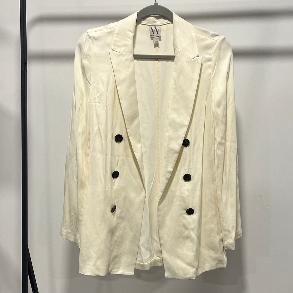 Worthington Ivory Double-Breasted Blazer
